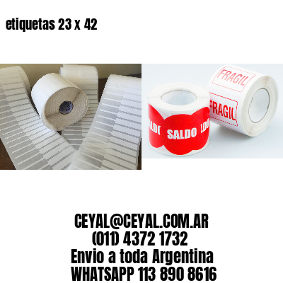 etiquetas 23 x 42