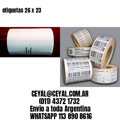etiquetas 26 x 23