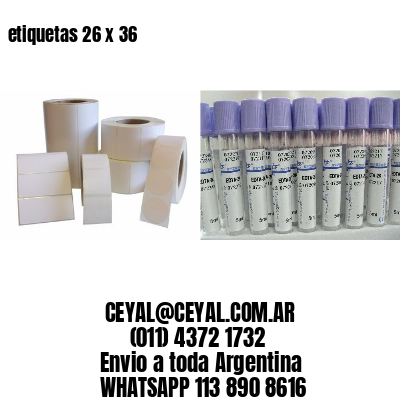 etiquetas 26 x 36
