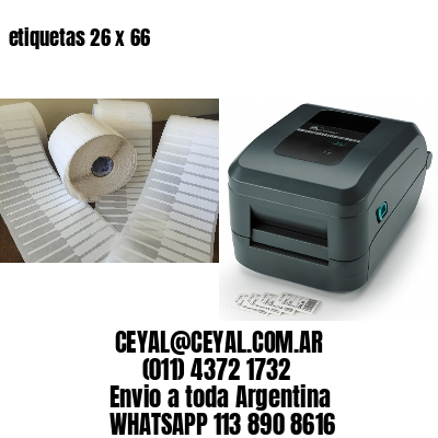 etiquetas 26 x 66
