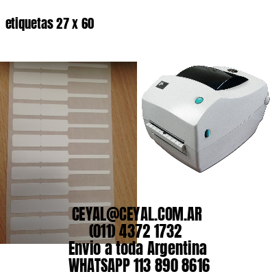 etiquetas 27 x 60