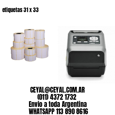 etiquetas 31 x 33