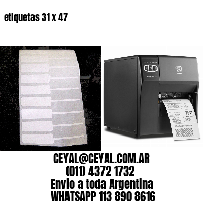 etiquetas 31 x 47