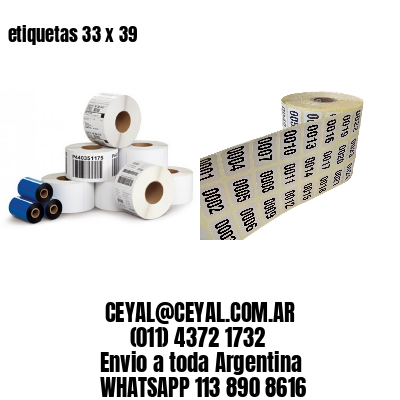 etiquetas 33 x 39