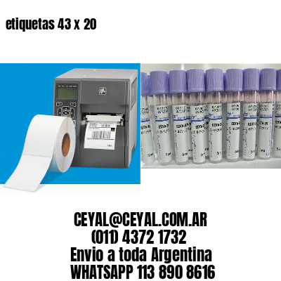 etiquetas 43 x 20