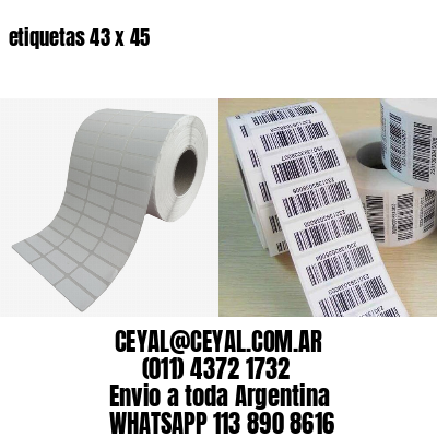 etiquetas 43 x 45
