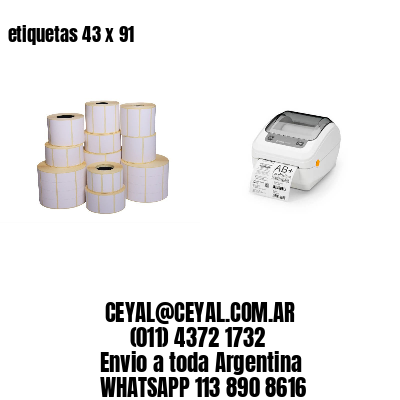 etiquetas 43 x 91