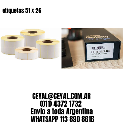 etiquetas 51 x 26