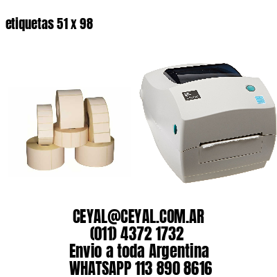 etiquetas 51 x 98