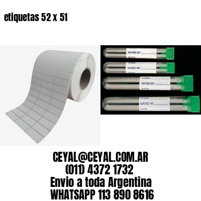 etiquetas 52 x 51