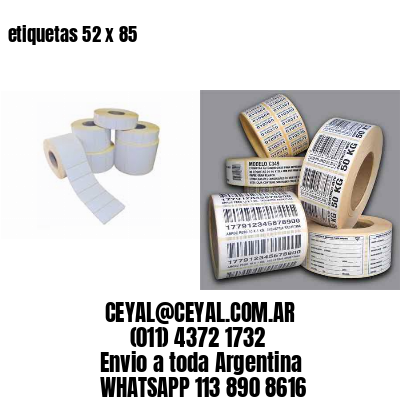 etiquetas 52 x 85