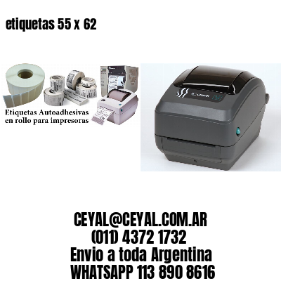 etiquetas 55 x 62