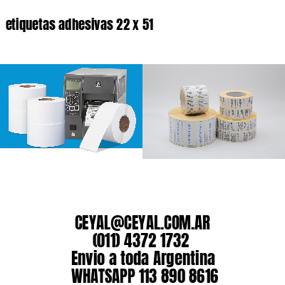 etiquetas adhesivas 22 x 51
