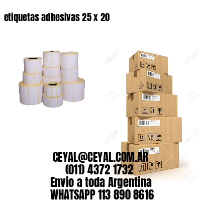 etiquetas adhesivas 25 x 20