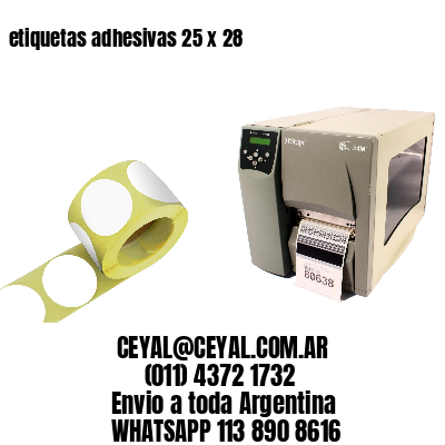 etiquetas adhesivas 25 x 28