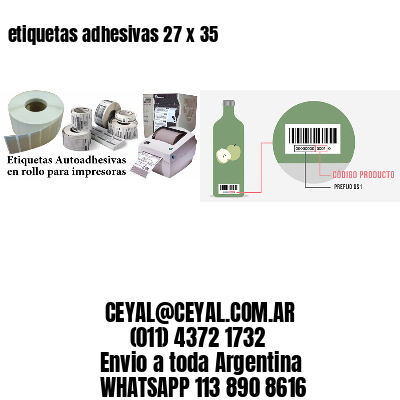 etiquetas adhesivas 27 x 35