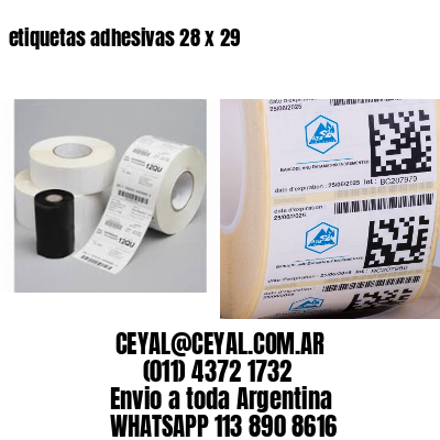 etiquetas adhesivas 28 x 29