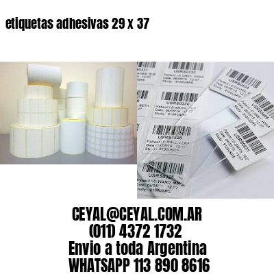 etiquetas adhesivas 29 x 37