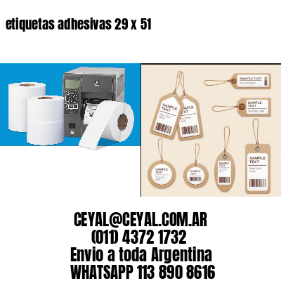 etiquetas adhesivas 29 x 51