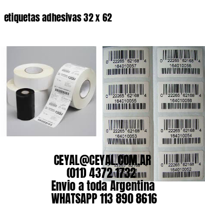 etiquetas adhesivas 32 x 62