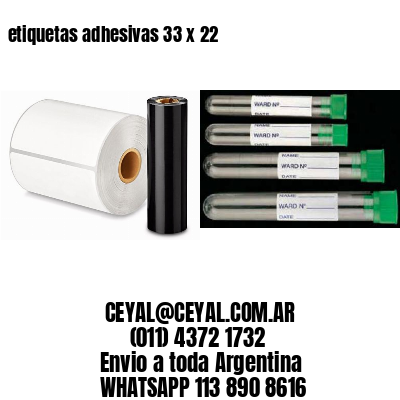 etiquetas adhesivas 33 x 22