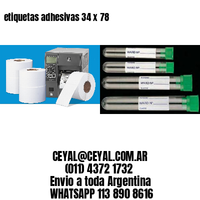 etiquetas adhesivas 34 x 78