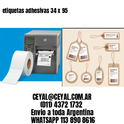 etiquetas adhesivas 34 x 95