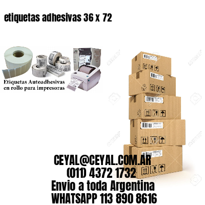etiquetas adhesivas 36 x 72