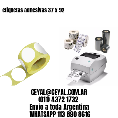 etiquetas adhesivas 37 x 92