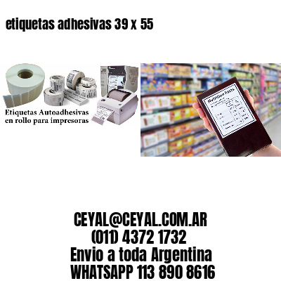 etiquetas adhesivas 39 x 55