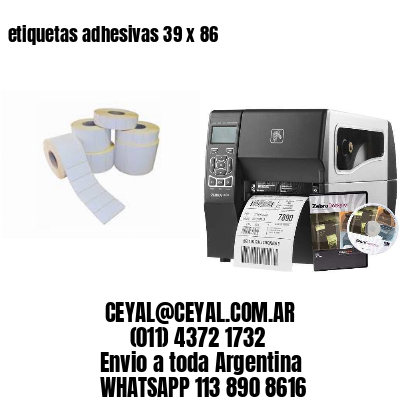 etiquetas adhesivas 39 x 86