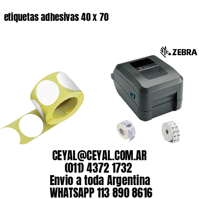 etiquetas adhesivas 40 x 70