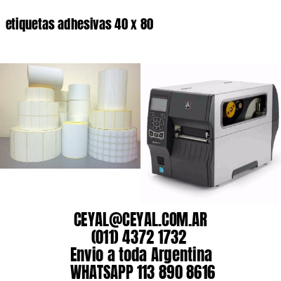 etiquetas adhesivas 40 x 80