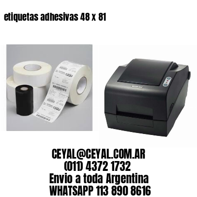 etiquetas adhesivas 48 x 81