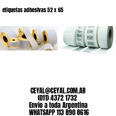 etiquetas adhesivas 52 x 65
