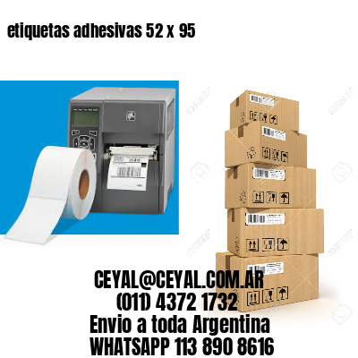 etiquetas adhesivas 52 x 95