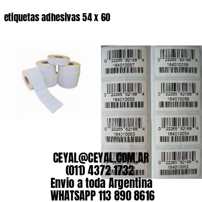 etiquetas adhesivas 54 x 60