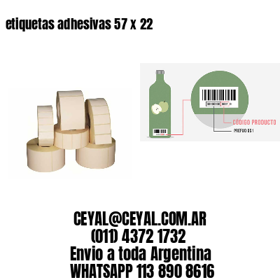 etiquetas adhesivas 57 x 22