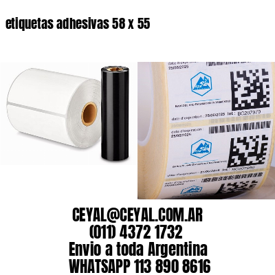 etiquetas adhesivas 58 x 55