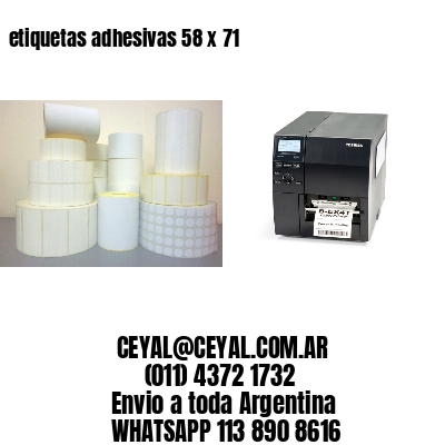 etiquetas adhesivas 58 x 71