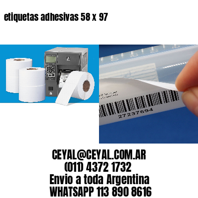 etiquetas adhesivas 58 x 97