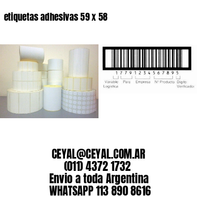 etiquetas adhesivas 59 x 58
