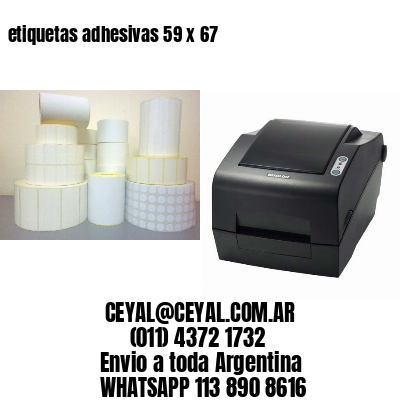 etiquetas adhesivas 59 x 67