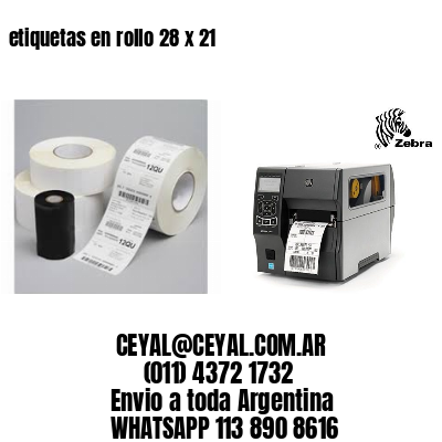 etiquetas en rollo 28 x 21