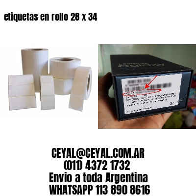etiquetas en rollo 28 x 34