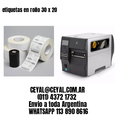 etiquetas en rollo 30 x 20