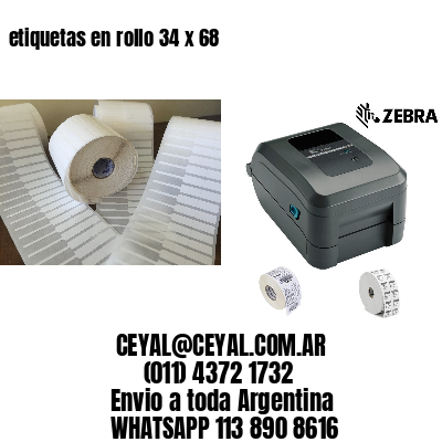 etiquetas en rollo 34 x 68