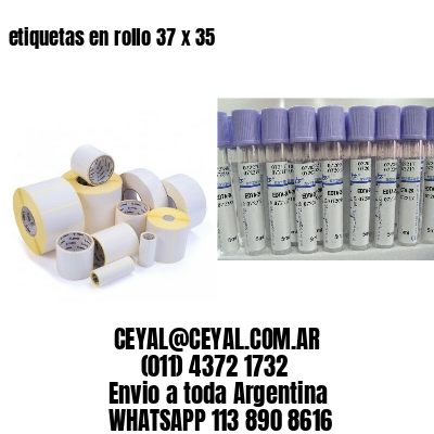 etiquetas en rollo 37 x 35