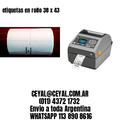 etiquetas en rollo 38 x 43