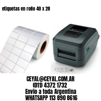 etiquetas en rollo 40 x 28